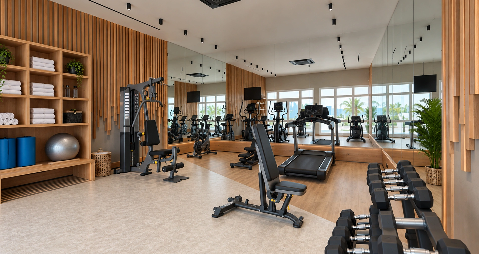 banner fitness room